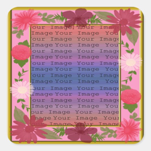 Rosa Blume benutzerdefinierte Aufkleber für das Qu (Vorderseite)