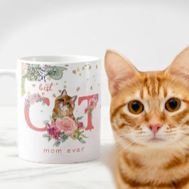 Rosa Blume Beste Katze Mama je Kaffeetasse