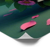 Rosa Blume Beste Mama je Bouquet Poster (Ecke)