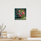 Rosa Blume Beste Mama je Bouquet Poster (Küche)