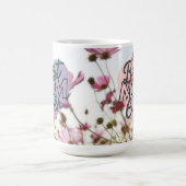 Rosa Blume Beste Mama je glücklicher Muttertag Kaffeetasse (Mittel)