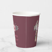 Rosa Blume Big 16. Geburtstag Girl FotoCollage Pappbecher (Rechts)