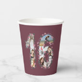 Rosa Blume Big 16. Geburtstag Girl FotoCollage Pappbecher (Vorderseite)