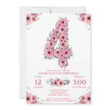 Rosa Blume Big 4th Birthday Girl Green Folies