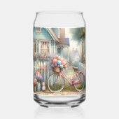 Rosa Blume Bike am Blue Hütte Gate Dosenglas (Vorderseite)