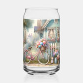 Rosa Blume Bike am Blue Hütte Gate Dosenglas (Rückseite)