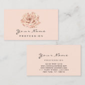 Rosa Blume Blogger Stylist Beauty Body Visitenkarte (Vorne/Hinten)