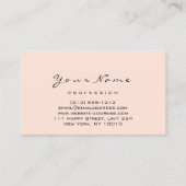 Rosa Blume Blogger Stylist Beauty Body Visitenkarte (Rückseite)