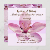 Rosa Blume Blossom Custom Hochzeit Einladung (Vorne/Hinten)