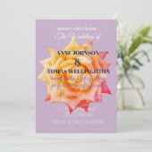 Rosa Blume Blossom Einladung Hochzeit (Stehend Vorderseite)