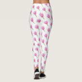 Rosa Blume Blossom Zeichnend Leggings (Rückseite)