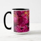 Rosa Blume blühen Personalisierter Individuelle Na Tasse (Links)