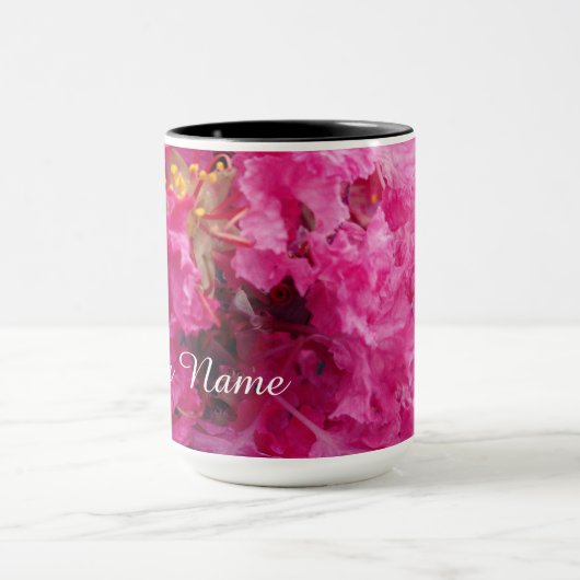 Rosa Blume blühen Personalisierter Individuelle Na Tasse (Zentrum)