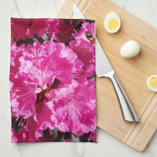Rosa Blume blüht Geschirrtuch (Viertel Falte)