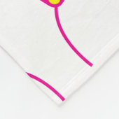 Rosa Blume Blume Blumenmuster Fleecedecke (Ecke)