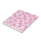 Rosa Blume Blume Blumenmuster Fliese (Seite)