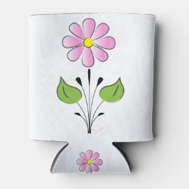 Rosa Blume Blume Muster farbenfroh einzigartig Dosenkühler