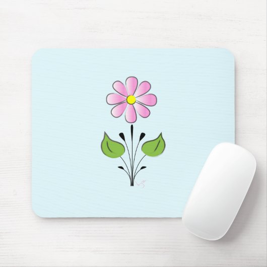 Rosa Blume Blume Muster farbenfroh einzigartig Mousepad (Mit Mouse)