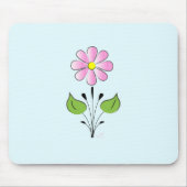 Rosa Blume Blume Muster farbenfroh einzigartig Mousepad (Vorne)
