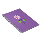 Rosa Blume Blume Muster farbenfroh einzigartig Notizblock (Rechte Seite)