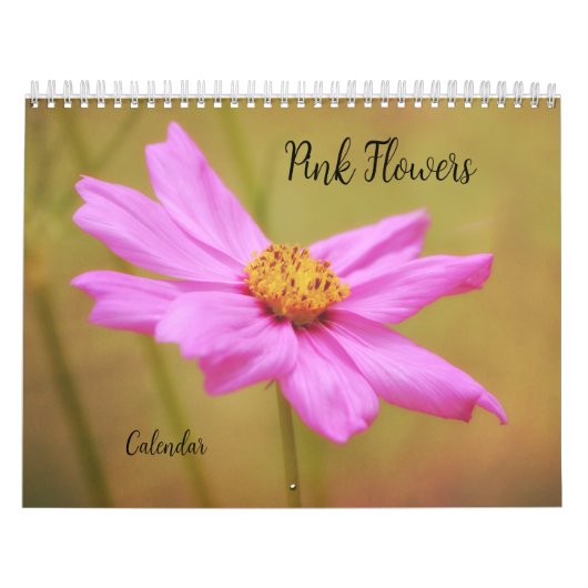 Rosa Blume Blumenkalender Kalender (Titelbild)