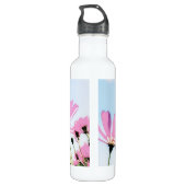 Rosa Blume Blumenkohl Mama Name Muttertag Edelstahlflasche (Rückseite)