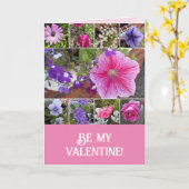 Rosa Blume Blumenkohl Petunia ist mein Valentine Karte (Gelbe Blume)