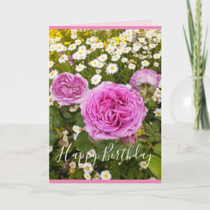 Rosa Blume Blumenkohl Rose Daisy Birthday Karte