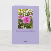 Rosa Blume Blumenkohl Rose Daisy Foto Karte (Rückseite)