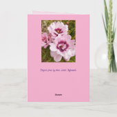 Rosa Blume Blumenkohl Rose Rose Muttertag Karte (Rückseite)