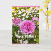 Rosa Blume Blumenkohl Rose Rose Muttertag Karte (Gelbe Blume)