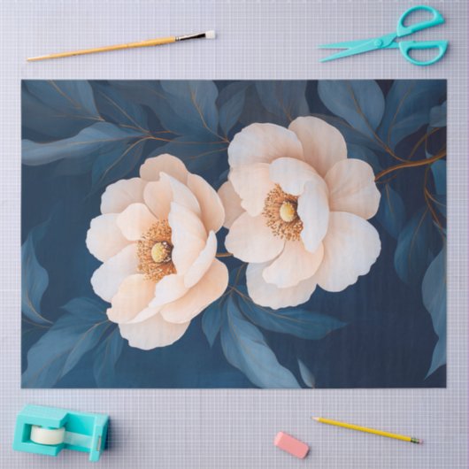 Rosa Blume Blumenmotive Seidenpapier (Basteln)