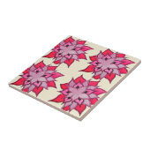 Rosa Blume Blumenmuster Fliese (Seite)