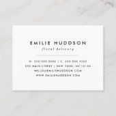 Rosa Blume, Blumenmuster, Florist, Blume Shop Visitenkarte (Rückseite)