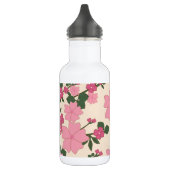 Rosa Blume, Blumenmuster, Muster von Blume Edelstahlflasche (Links)