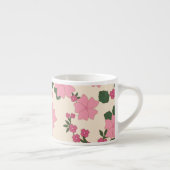 Rosa Blume, Blumenmuster, Muster von Blume Espressotasse (Rechts)
