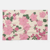 Rosa Blume, Blumenmuster, Muster von Blume Geschirrtuch (Horizontal)