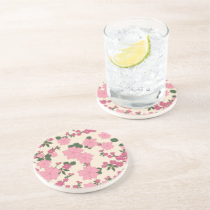 Rosa Blume, Blumenmuster, Muster von Blume Getränkeuntersetzer