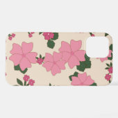 Rosa Blume, Blumenmuster, Muster von Blume iPhone Hülle (Rückseite (Horizontal))