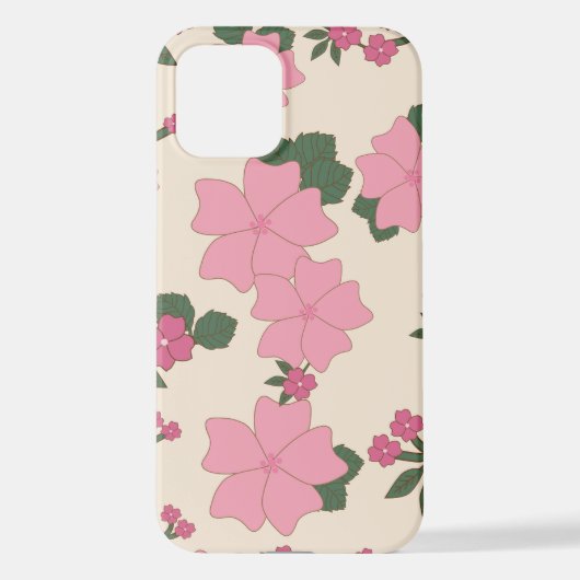 Rosa Blume, Blumenmuster, Muster von Blume iPhone Hülle (Rückseite)