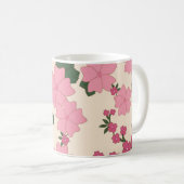 Rosa Blume, Blumenmuster, Muster von Blume Kaffeetasse (VorderseiteRechts)