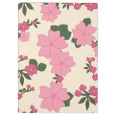 Rosa Blume, Blumenmuster, Muster von Blume Klemmbrett (Rückseite)