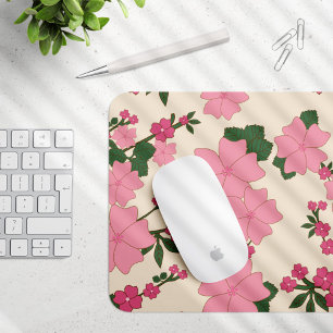 Rosa Blume, Blumenmuster, Muster von Blume Mousepad