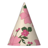 Rosa Blume, Blumenmuster, Muster von Blume Partyhütchen (Links)