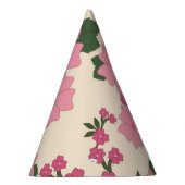 Rosa Blume, Blumenmuster, Muster von Blume Partyhütchen (Rechts)