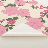 Rosa Blume, Blumenmuster, Muster von Blume Sherpadecke (3/4)