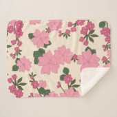Rosa Blume, Blumenmuster, Muster von Blume Sherpadecke (Vorderseite (Horizontal))
