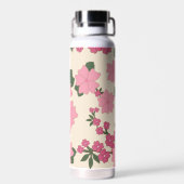 Rosa Blume, Blumenmuster, Muster von Blume Trinkflasche (Rückseite)