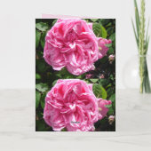 Rosa Blume Blumenmuster Vintage Rose Karte (Rückseite)