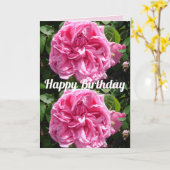 Rosa Blume Blumenmuster Vintage Rose Karte (Gelbe Blume)